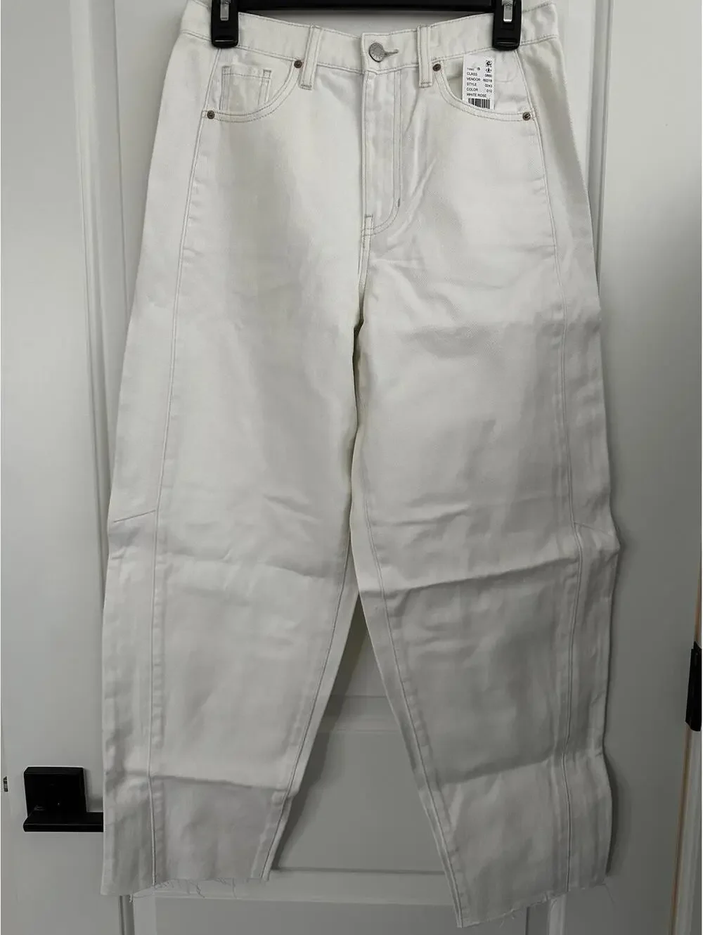 Pacsun Eco White Barrel Jeans NWT White Rose Size 25
